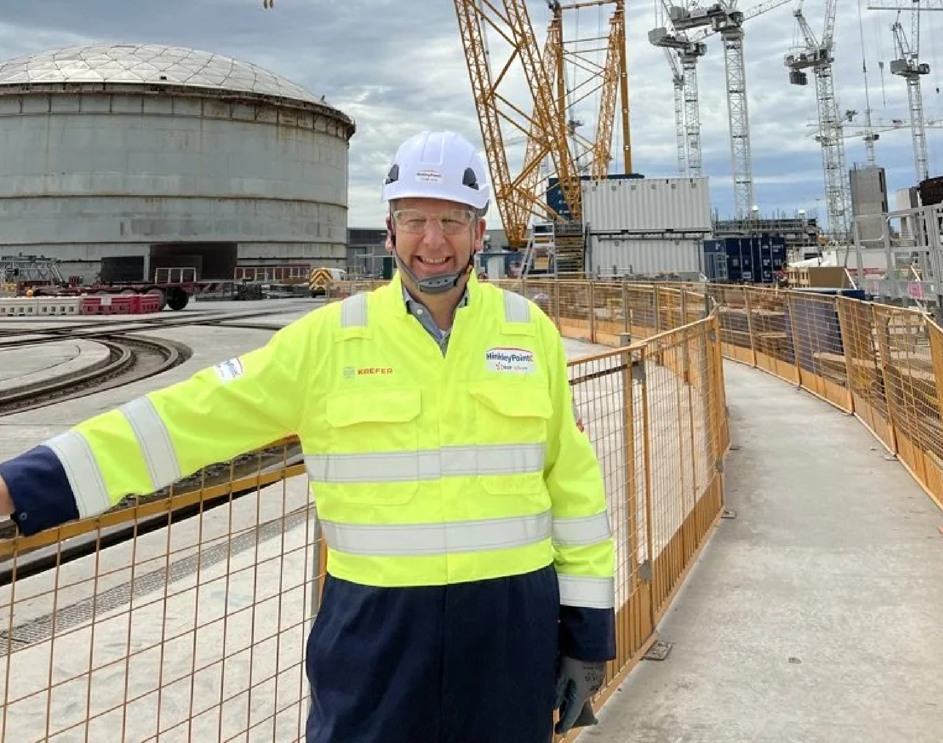Moritz Koch auf einer Großbaustelle